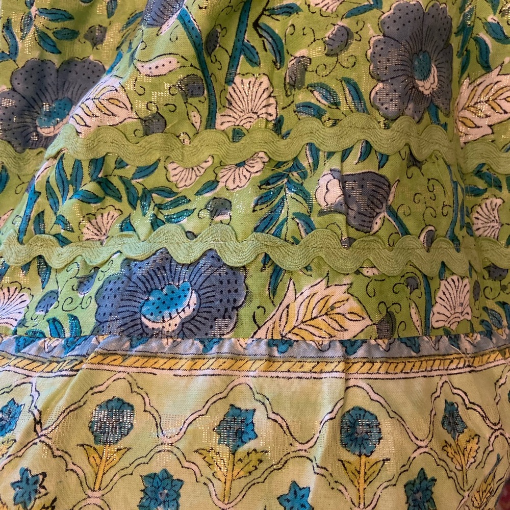 CLARA THE LABEL: CASITA DRESS | SWEETGRASS 
Floral Green and Blue Maxi Dress. - Picture 3 of 4